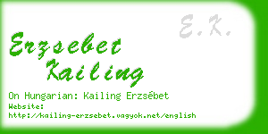 erzsebet kailing business card